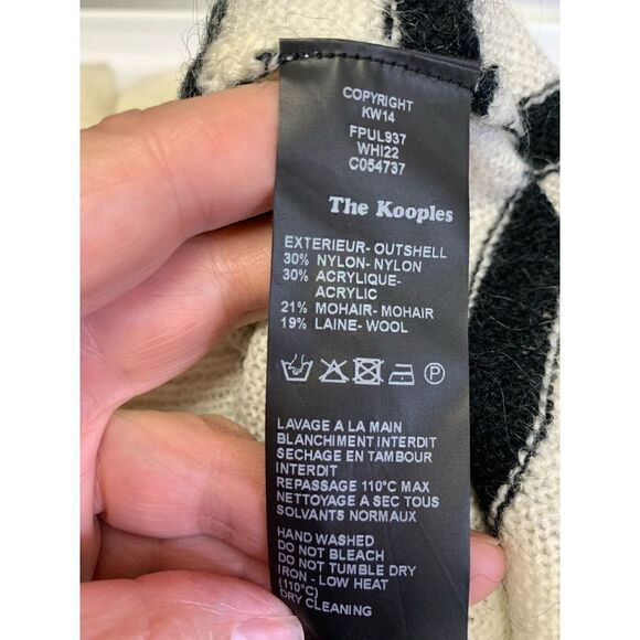 The Kooples Ivory Wool Mohair Blend Sweater Size L - Picture 11 of 13